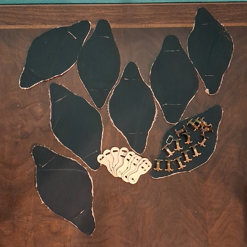 Black Leather Craft Pieces with Accessories 3263